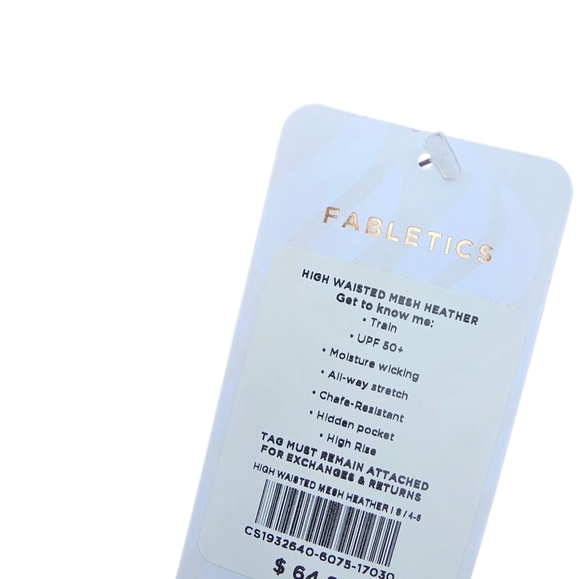 New Fabletics Two-Tone High Waisted Heather Leggings - Picture 8 of 10